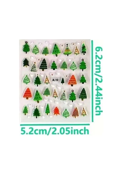 No:10 - 3d Tasarım Yapışkan Tırnak Sticker Tırnak Dövmesi Nail Art