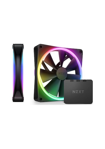 F140 Rgb İkili Paket 2 X 140 Mm Çift Taraflı Rgb Fan, Rgb Denetleyicili 20 Ayrı Ayrı Adreslenebilir Led Dengeli Hava Akışı Ve Statik Baskı Siyah