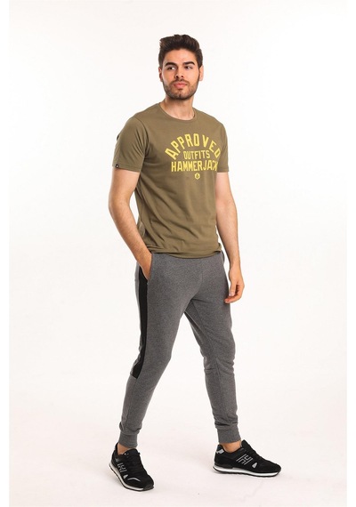 Hammer Jack Frodi Bisiklet Yaka Erkek Tshirt Yeşil 602 T14-e Çok Renkli