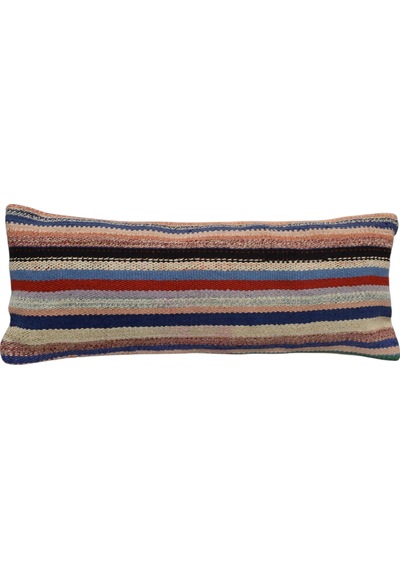 Zehra Abla Halı Yeni El Dokuma Dekoratif Lumbar Kilim Kırlent Yastık Kılıfı 6205
