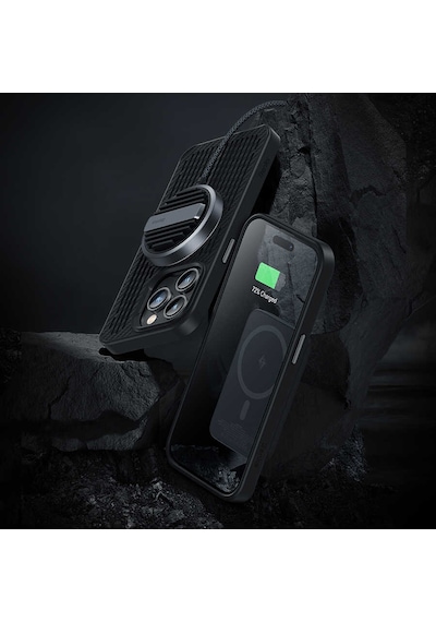 Benks Apple Uyumlu iPhone 14 Pro Max Kılıf Benks Karbon Magnetik Soğutucu Özellikli Telefon Kılıfı Benks-ZTA82088