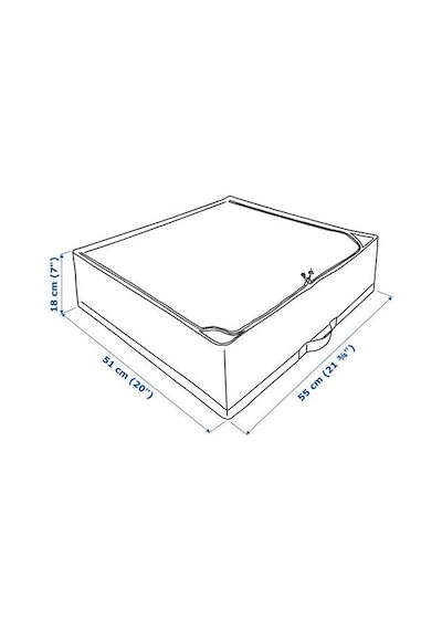 Sumuhome Stuk Hurç Saklama Depolama Düzenleme Beyaz Gri 55x51x18 Cm Beyaz - Gri