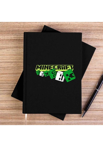 Minecraft Skeleton And Creeper Siyah Çizgisiz Kanvas Defter