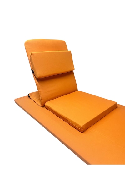 Backjack Meditasyon Sandalyesi Destekli Yer Minderi + 60x180 Kumaş Mat - Backjack 3xl Mat+backjack İkili Set Turuncu