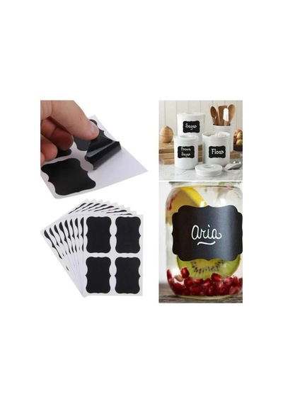 25 Adet Kavanoz Baharat Kalemli Sticker Etiketi Mıt1102 Çok Renkli