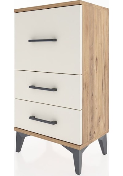 Arges Komodin 3 Çekmeceli 44x30x80 Çam-aytaşı Atlas Çam