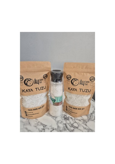 Doğal Kaya Tuzu 2x 500 Gr Ve 450 Gr Öğütücülü Set