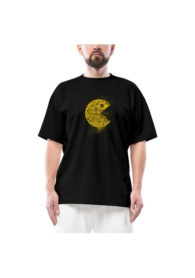 Star Wars Ölüm Yıldızı Oversize Siyah Tişört