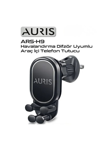 Araç İçi Kavramalı Telefon Tutucu Izgaraya Geçmeli Model A Kalite Auris Oto Akrobat Telefonluk Siyah