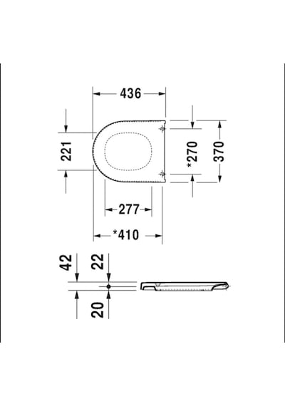 Duravit Starck 3 Klozet Kapağı Amortisörsüz - Beyaz 0063810095