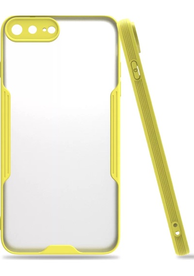 Newface  Apple  Uyumlu iPhone 7 Plus Kılıf Platin Silikon - Sarı