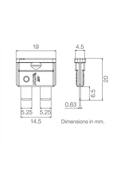 Bıçak Sigorta 10a, 15a, 20a, 25a, 30a / 10lu Set - 19x19 Mm Diğer