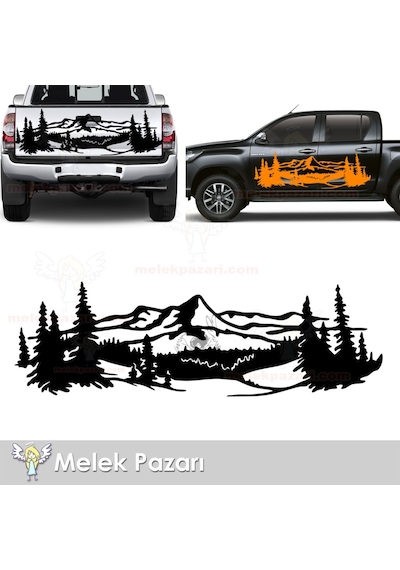 Orman Manzara Off Road - Karavan Oto Sticker, Araba Stickerı