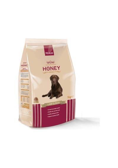 Honey Premium Adult Kuzu Etli Pirinçli Yetişkin Köpek Maması 1 KG