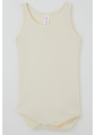 Breeze Kız Çocuk Çıtçıtlı Atlet Zıbın Body Basic 1-3 Yaş , Krem