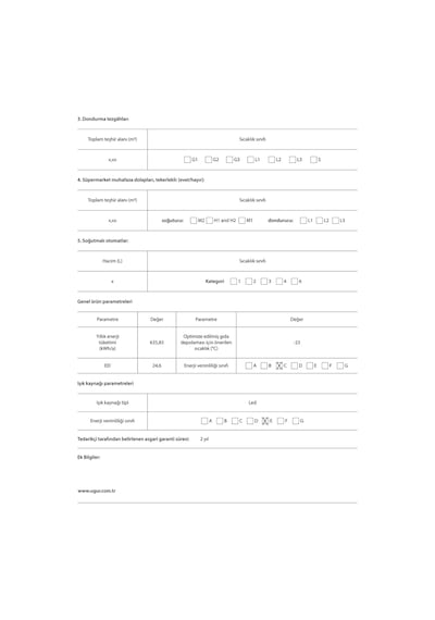 Uğur UDD 665 T D/S R63 Beyaz Yatay Derin Dondurucu