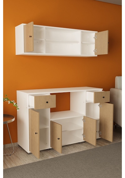 Balos Set Altı Dolap Beyaz Meşe