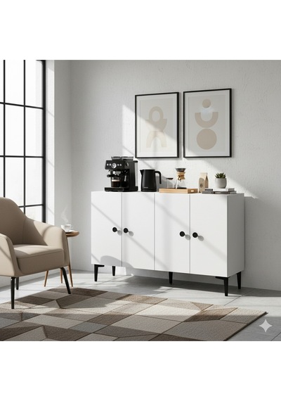 Ka1205b Pella120 Konsol, Kahve Köşesi Ve Tv Sehpası Beyaz 120cm Beyaz Ka1205b Pella120 Konsol, Kahve Köşesi Ve Tv Sehpası Beyaz 120cm Beyaz