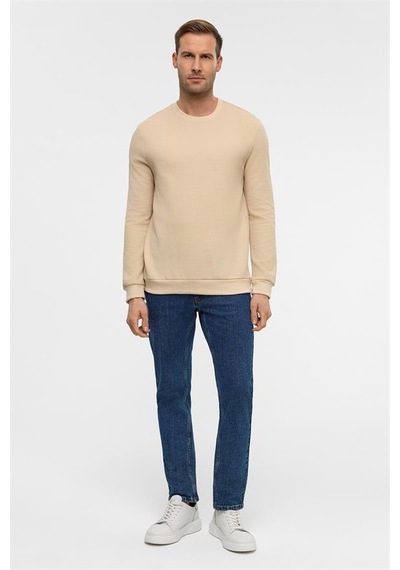 Süvari Bej Regular Bisiklet Yaka Sweatshirt Tr2013700460-bj3 Bej