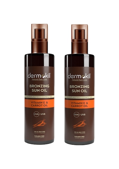 Dermokil Vitamin E & Carrot Oil Bronzlaştırıcı Güneş Yağı 2 x 200 ML
