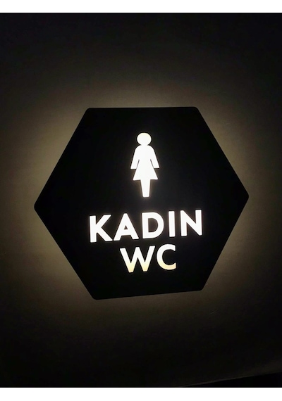 Honeycomb Serisi Işıklı Erkek Wc Ve Kadın Wc Yönlendirme Seti