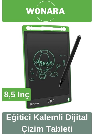 Deluxe Elektronik Grafik Yazma Tahtası Kalemli Silinebilir Not Çizim Panosu Eğitici Tablet 8,5 Inç Diğer