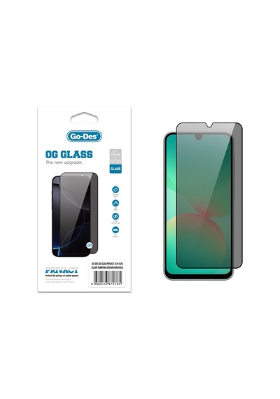 Galaxy A26 Uyumlu Go Des Og Glass Privacy Antistatik Temperli Cam Ekran Koruyucu Siyah