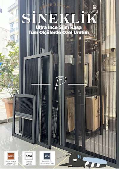 Sineklik Nobel Seri Slim Kasa Akordeon Plise Sineklik En: 141-160 Boy: 281-300