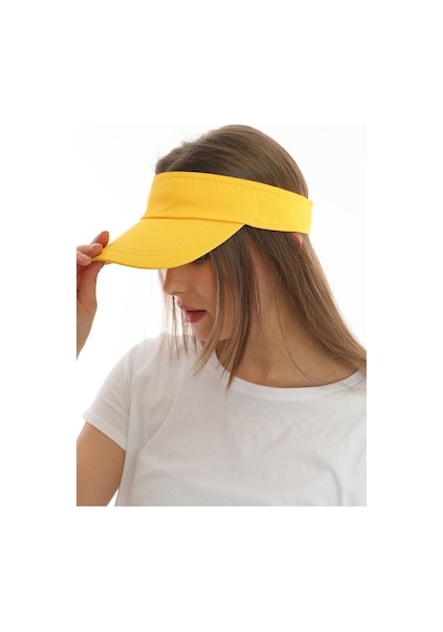 Uv Koruyuculu Unisex Siperlikli Sarı Şapka Sarı