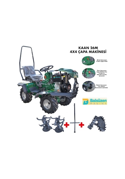 Kaan 26 M 4x4 Dizel Çapa Makinesi