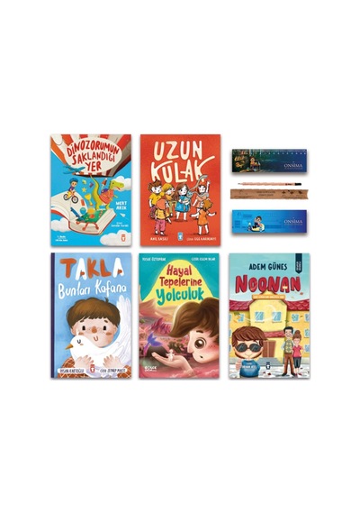 Timaş Çocuk Dinozorumun Saklandığı Yer - Uzun Kulak - Noonan - Takla - Hayal Tepelerine Yolculuk Set 5 Kitap