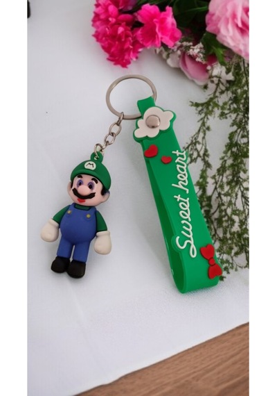 3d Sevimli Süper Mario Figürlü Anahtarlık "sweet Heart" Tasarımı İle Çanta Aksesuar 1 Adet
