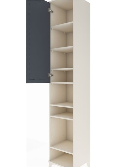 Hyperion Dolap 7 Raflı Tek Kapaklı 44x44x243 Aytaşı-antrasit Aytaşı