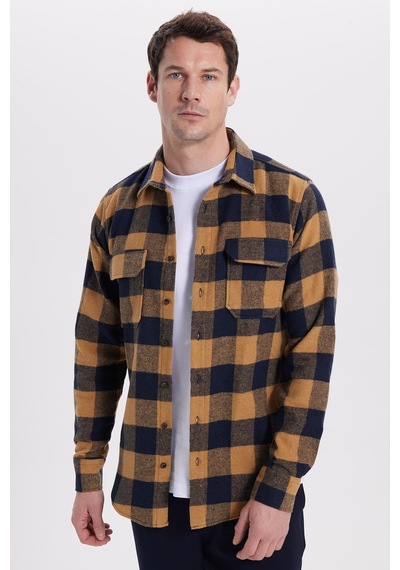 Tudors Erkek Slim Fit Dar Kesim Uzun Kollu Kapaklı Çift Cepli Kareli Kışlık Oduncu Gömlek-41630 Çok Renkli Tudors Erkek Slim Fit Dar Kesim Uzun Kollu Kapaklı Çift Cepli Kareli Kışlık Oduncu Gömlek-41630 Çok Renkli