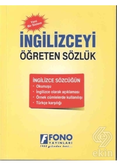 İngilizceyi Öğreten Sözlük- Fono Yayınları