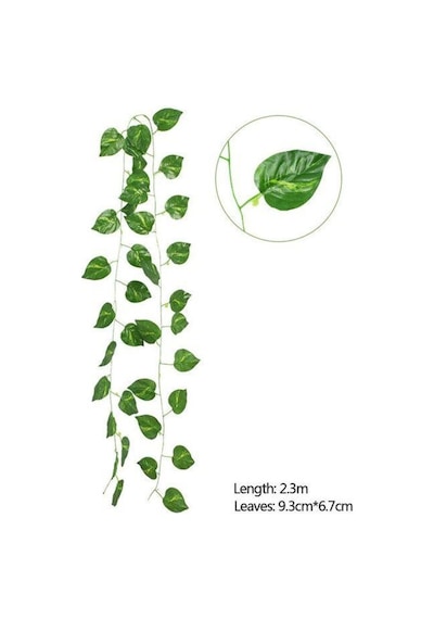 Yapay Sarmaşık Sarı Çizgili Yapay Çiçek Dekoru 230Cm X 3Adet