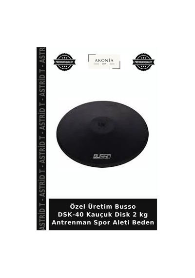 Özel Üretim Busso Dsk-40 Kauçuk Disk 2 Kg Antrenman Spor Aleti Beden