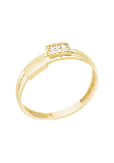 Diamond Line - Gülaylar - Sarı Altın 14 Ayar Trend Yüzük (528823520)