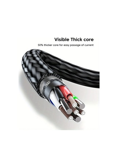 Turcoshop11 3 İn 1 Usb-a Hızlı Şarj Kablosu 66w Type-c Lightning Micro 1.2m
