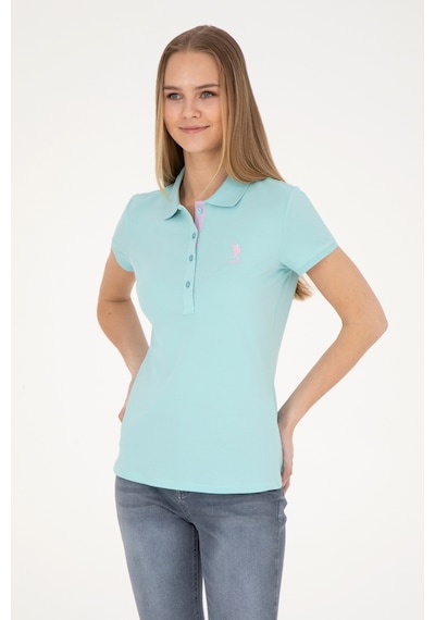 U.S. Polo Assn. Kadın Somon Basic Polo Yaka Tişört 50289361-VR047
