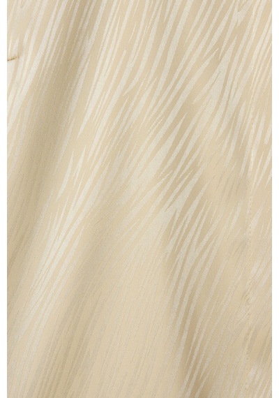 Sateen Zebra Desenli Gömlek - Gold-137390 Altın