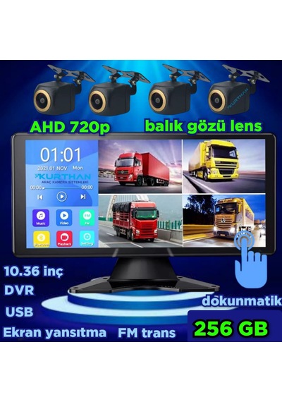 Dokunmatik Video Müzik Dvr Ekran 4 Ad 720p Ahd 170'' Kamera