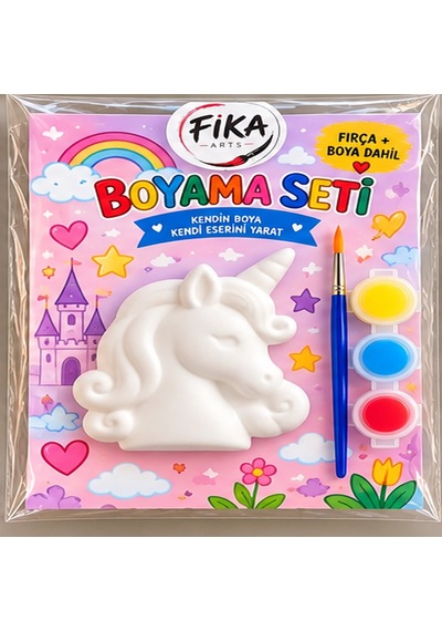 Unicorn Boyama Seti Rölyef Taş Tozu Figür Boyama Seti