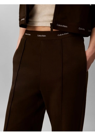Calvin Klein Terry Logo Waıstband, To2 Kahverengi Kadın Eşofman Altı