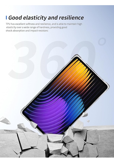 Xiaomi Pad 7 Pro Kılıf Şeffaf Silikon Köşe Korumalı Crystal Clear Darbe Emici Arka Kapak Arka Kapak Xiaomi Pad 7 Pro Kılıf Şeffaf Silikon Köşe Korumalı Crystal Clear Darbe Emici Arka Kapak Arka Kapak