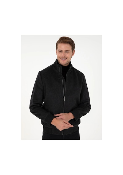 Pierre Cardin Erkek Mont %52 Yün Kapüşonsuz Ve Düz Desen 2039525 Antrasit