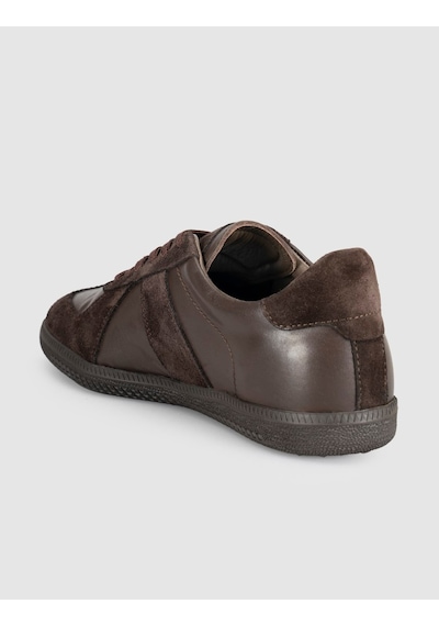 Kahverengi Süet Deri Kadın Sneaker Kahve