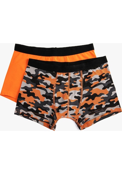 Koton Kamuflaj Baskılı 2'li Boxer Seti Çok Renkli Turuncu 3slm90076mk 3SLM90076MK224 Turuncu Koton Kamuflaj Baskılı 2'li Boxer Seti Çok Renkli Turuncu 3slm90076mk 3SLM90076MK224 Turuncu