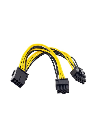 8 Pin Pcie Erkek To 6+2 Pci-E Gpu Y Dişi Çoklayıcı Power Kablo