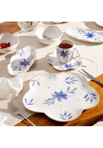 Emsan İntense Blue 32 Parça 6 Kişilik Kahvaltı Takımı Mavi